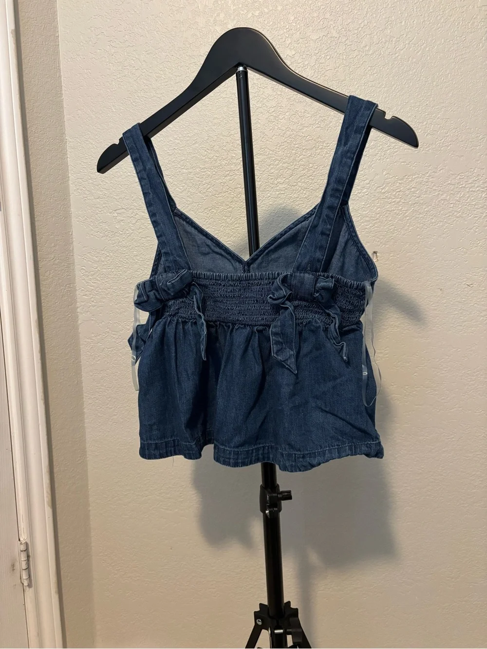 American Eagle Outfitters Dark Blue Denim Tank Top